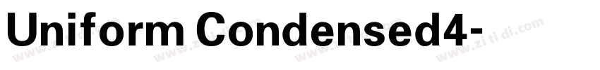 Uniform Condensed4字体转换